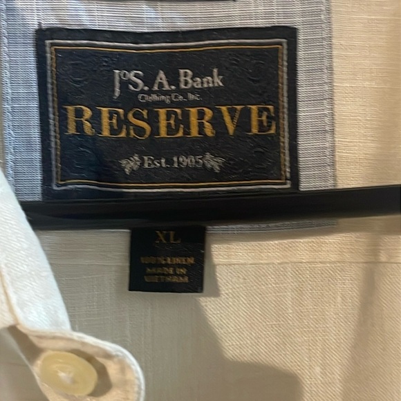 Jos. A. Bank Cream Casual Button Down Shirt - Picture 4 of 9